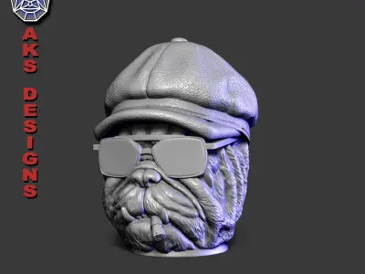 Gangster bulldog v2 Penholder and flowerpot 3D print model