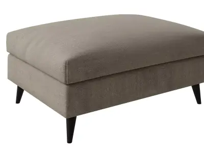 Rectangle Brown Pouf 3D model