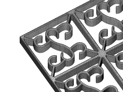 Plastic Stylish Window Grill Toy 3D model