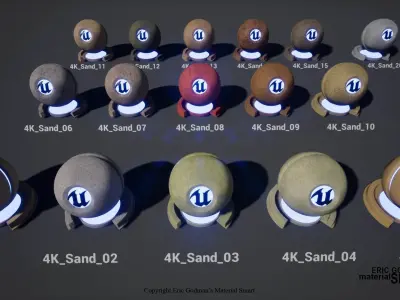 Optimized Sand World Aligned Materials 3D model