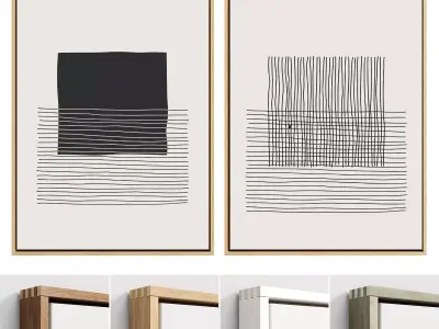 Plaster Two Frame 25 Low-poly 3D model