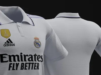 Real Madrid 2022 2023 Home Jersey 3D model