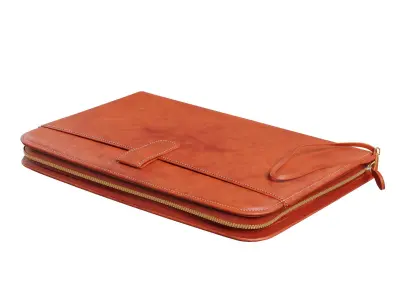 Closed Leather purse Low-poly 3D model