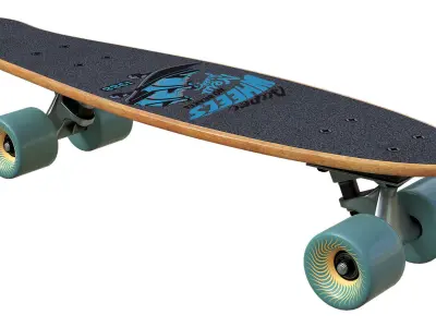 Skateboard with wheels 3D model get