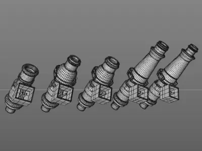 Car Injectors Low-poly 3D model