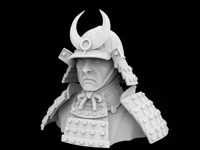 Samurai Warrior Bust 3D print model