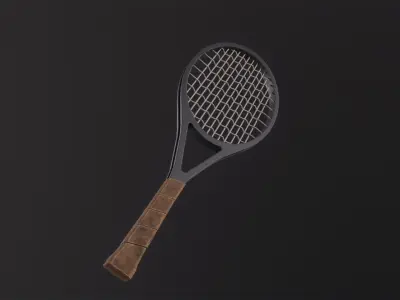 Tennis Racquet 3D Model Low-poly 3D model