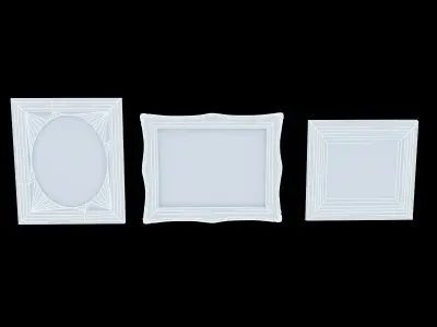 Classic Picture Frames Low-poly 3D model