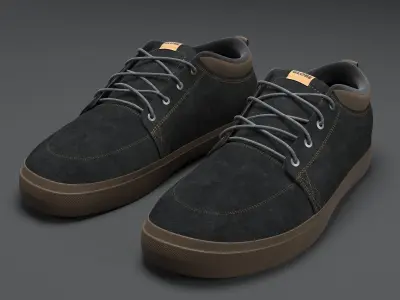 Leather Sport Shoes 3D model