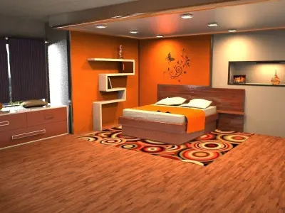 interior luxury bedroom  3D model