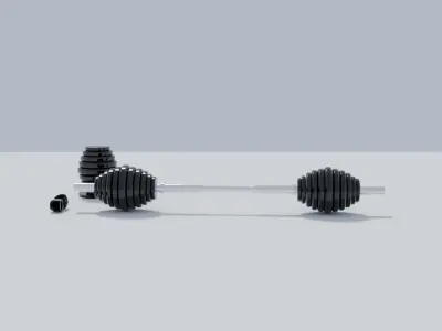 3D Dumbbell Weight Rack and Weights 3D model