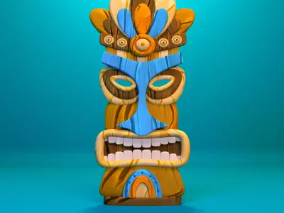 Tiki mask 3D model