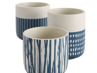 Nautical Blue Design vase 3D model