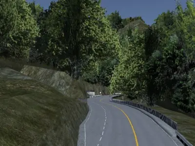 Down Hill Race Track 3D model