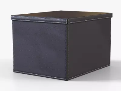 Box Storage Leather Big Low-poly 3D model