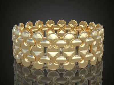 Exclusive Bracelet model 3D printable model 0006 Free 3D print model