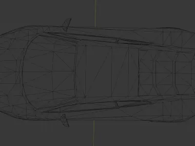 Low Poly Gameready sport car Low-poly 3D model