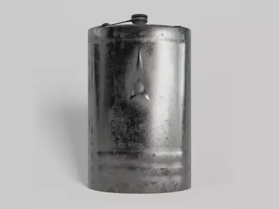 Flask Belt Steel Low-poly 3D model