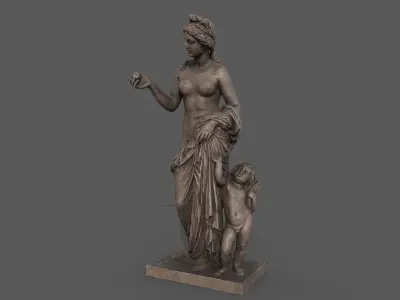 Venus and Amor Low-poly 3D model
