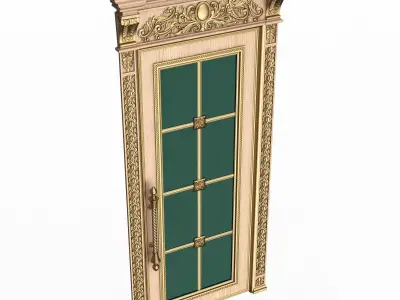 Carved Door Classic 01102 Wood Low-poly 3D model
