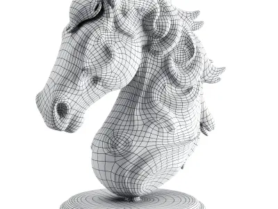 Horse statue Low-poly 3D model shop