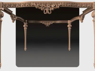 Carved dinner table for cnc 15 3D model