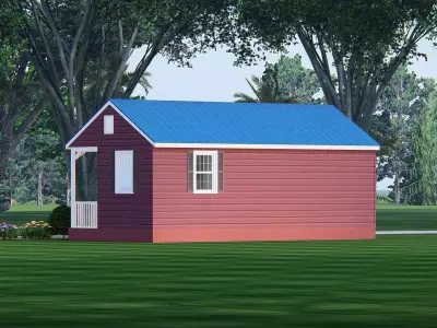 Rustic Barndominium Exterior Farmhouse Inspired Home 3D 3D model