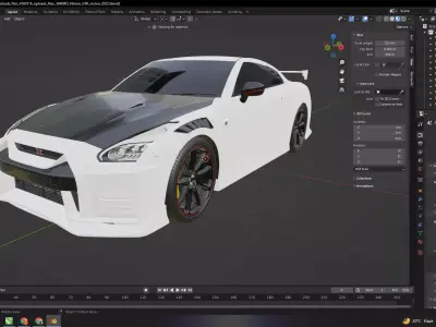 Nissan gtr 3D model