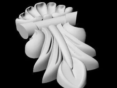 Central decor ornament for furniture 3D model 216