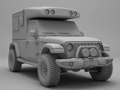 Jeep Wrangler Unlimited Camper 3D model