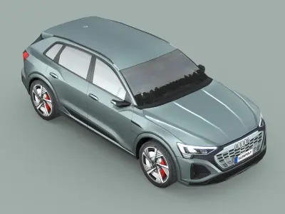 Audi Q8 e-tron Low-poly 3D model