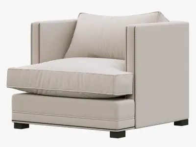 Restoration Hardware Easton Upholstered Chair 3D model