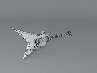 Jackson V concept guitar Free 3D model