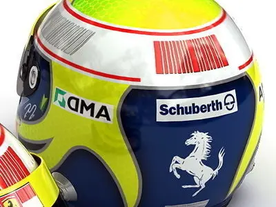 Helmet F1 2009 Felipe Massa 3D model