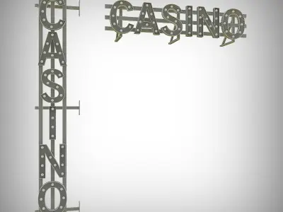 Casinor Bulb Sign 3D model
