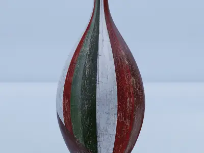 Wooden Decor - Vases and Bowl 3D model