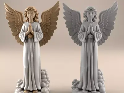 Beautiful Angel 3D STL File for Home Decor 3D print model