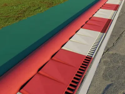 Circuit Kerbs - Array and Curve Modifiers  3D model