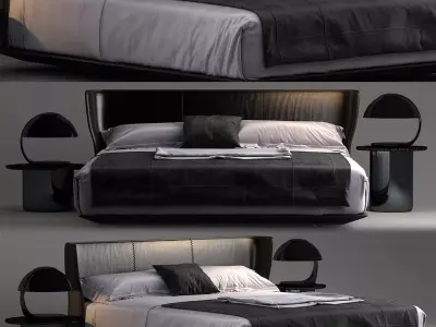 B and B Italia Alys Style Modern Bed  3D model