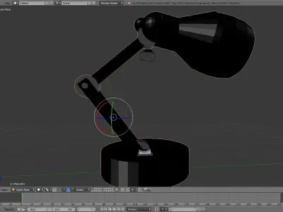 Black Desk Lamp Free 3D model