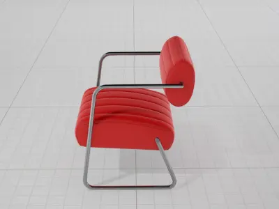 Eileen Gray Bonaparte Chair UE4 3D model