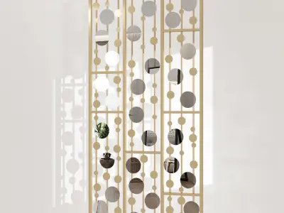 Mirror silver and gold 3D model