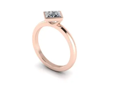 Solitaire Diamond Ring R3 3D print model