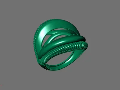 Women Ring Plain Ring Ready STL 3DM Models Womens Rings 3D print model 2