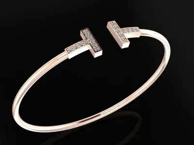 Tiffany T Bracelet 3D print model
