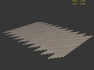 Wood floor Oak Vicksburg Brushed 3D model