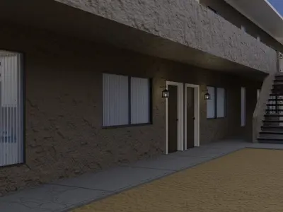 Apartment Building With 32 Complete Apartments 3D model