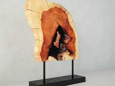 Wooden Decoration on Stand 3D model