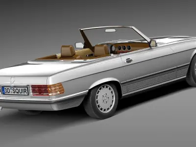 Mercedes-Benz SL r107 1971-1989 3D model