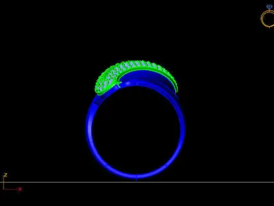 Women Ring 3D print model 12